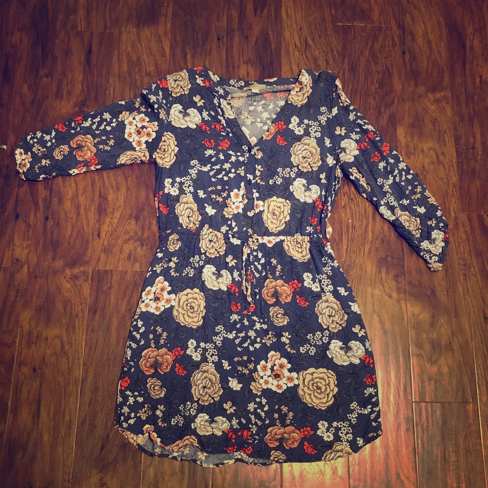 Floral button down dress